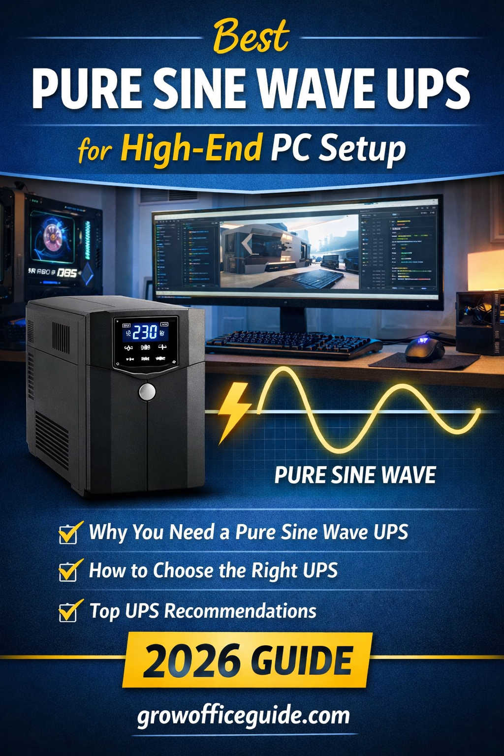 Pure Sine Wave UPS for High-End Home Office PC